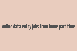 online data entry jobs from home part time