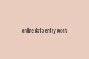 online data entry work