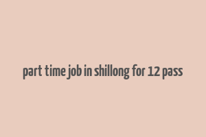 part time job in shillong for 12 pass