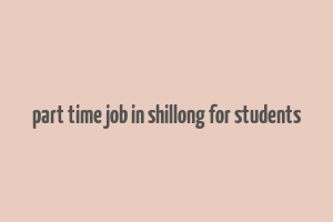 part time job in shillong for students