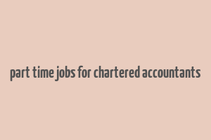 part time jobs for chartered accountants