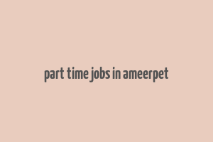 part time jobs in ameerpet