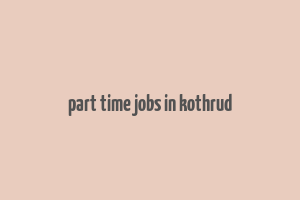 part time jobs in kothrud