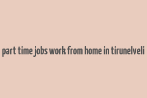 part time jobs work from home in tirunelveli