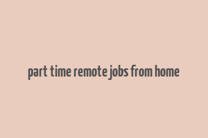 part time remote jobs from home