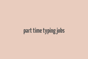 part time typing jobs