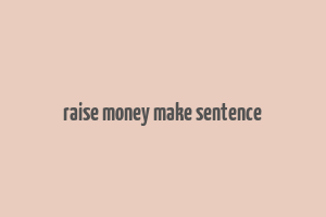 raise money make sentence