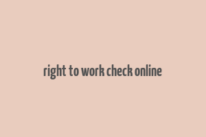 right to work check online