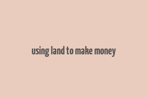 using land to make money