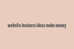 website business ideas make money