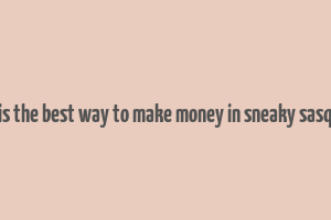 what is the best way to make money in sneaky sasquatch