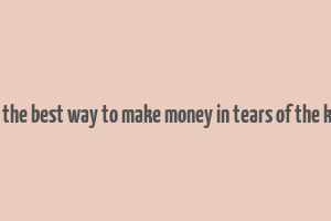 what is the best way to make money in tears of the kingdom