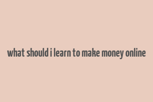 what should i learn to make money online