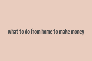 what to do from home to make money