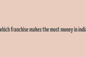 which franchise makes the most money in india