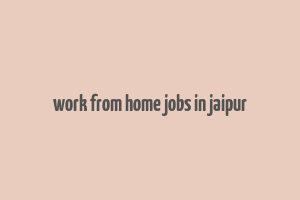 work from home jobs in jaipur