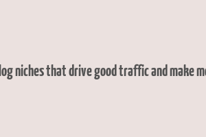 11 blog niches that drive good traffic and make money