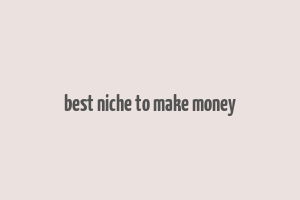 best niche to make money