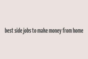 best side jobs to make money from home