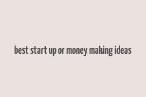 best start up or money making ideas