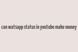 can watsapp status in youtube make money