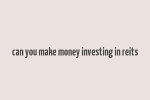 can you make money investing in reits