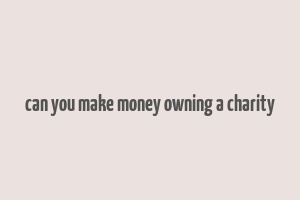 can you make money owning a charity