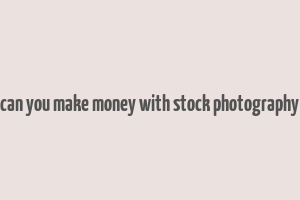 can you make money with stock photography