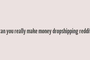 can you really make money dropshipping reddit