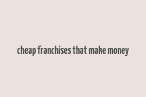 cheap franchises that make money