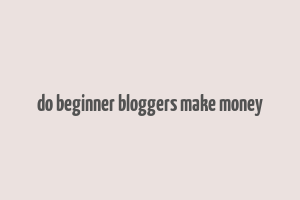 do beginner bloggers make money