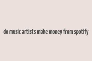 do music artists make money from spotify