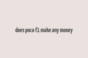 does poco f1 make any money