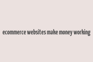 ecommerce websites make money working