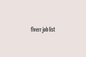 fiverr job list