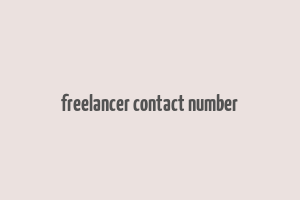 freelancer contact number