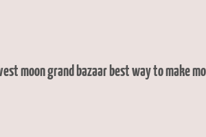 harvest moon grand bazaar best way to make money