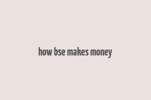 how bse makes money