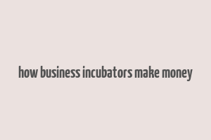 how business incubators make money