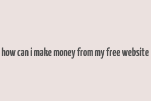 how can i make money from my free website