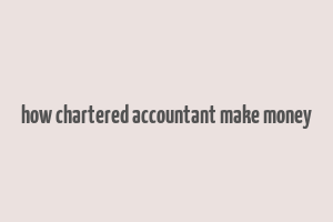 how chartered accountant make money