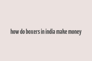 how do boxers in india make money