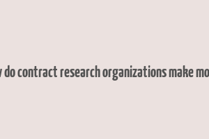 how do contract research organizations make money