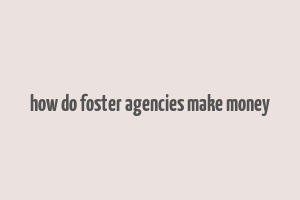 how do foster agencies make money