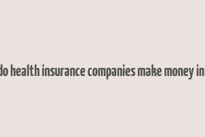 how do health insurance companies make money in india