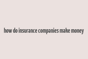 how do insurance companies make money