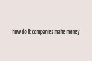 how do it companies make money