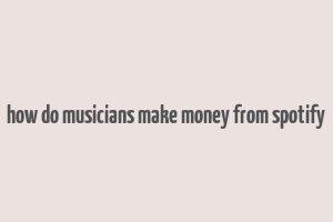 how do musicians make money from spotify