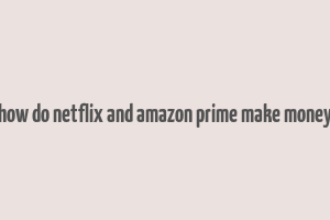 how do netflix and amazon prime make money