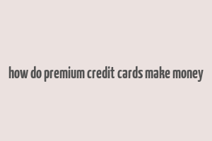 how do premium credit cards make money